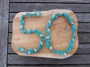 50 en fleurs séchées bleues